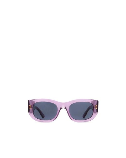 Gucci Blue Eyewear Rectangular Frame Sunglasses