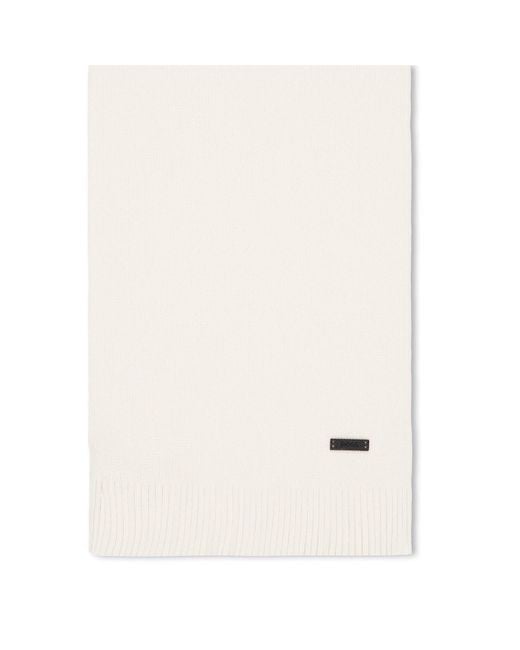 Boss White Albas Medium Thickness Scarf for men
