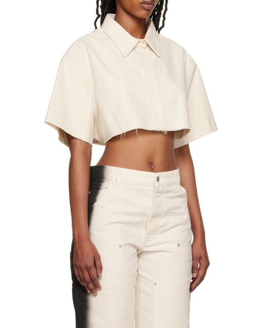 Heron Preston White Short Style Shirt