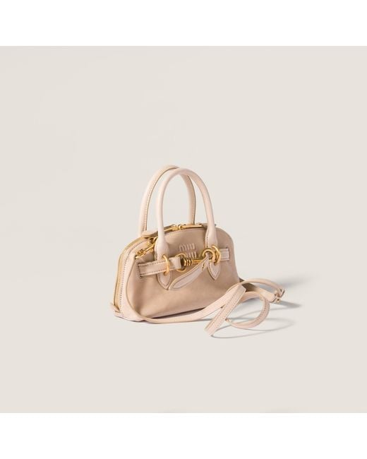 Miu Miu Natural Aventure Mini Nappa Leather Bag