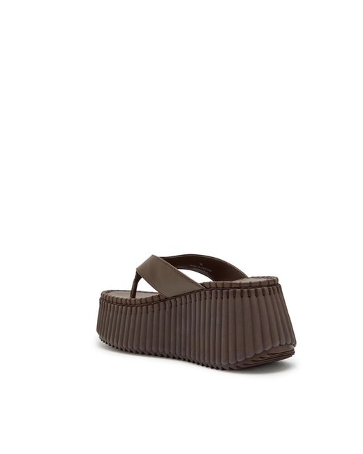 Chloé Brown Versatile Minimalist Platform Sandals