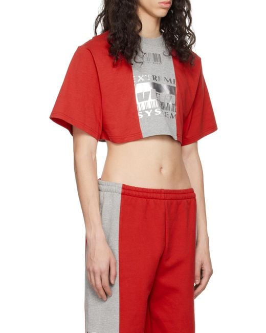 VTMNTS Red Logo Short T-Shirt for men