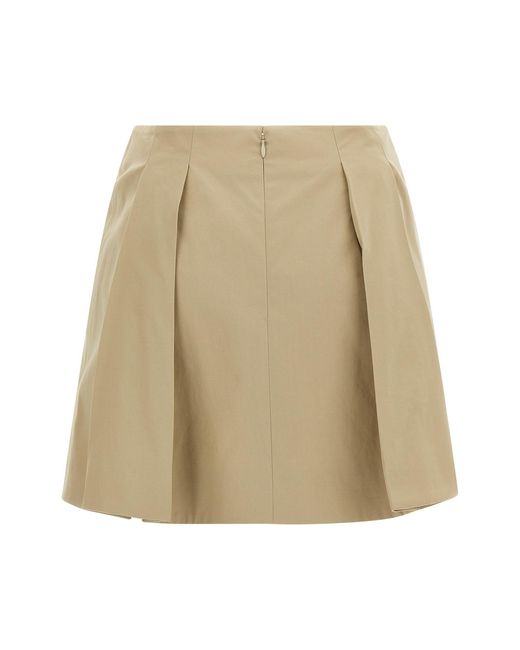 Balmain Natural Pleated Chain Mini Skirt
