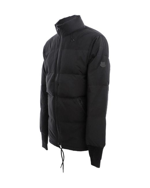 KENZO Black Tiger Patch Down Jacket for men