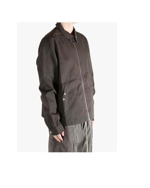 Rick Owens Gray Zipped Jacket for men