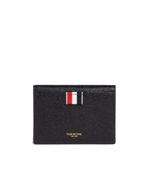Thom Browne Black Rwb Striped Cardholder