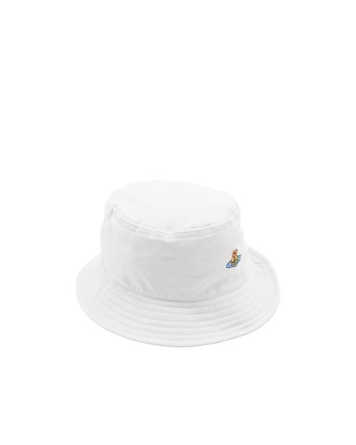 Vivienne Westwood White Logo Embroidered Hat