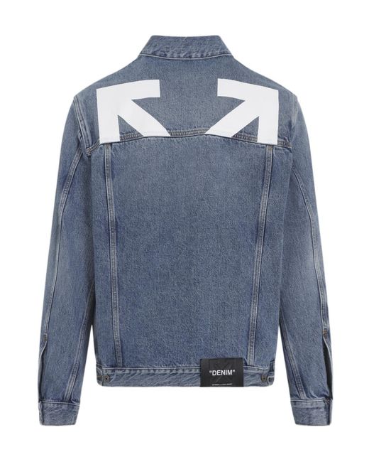 Off-White c/o Virgil Abloh Blue Long-Sleeved Denim Jacket for men
