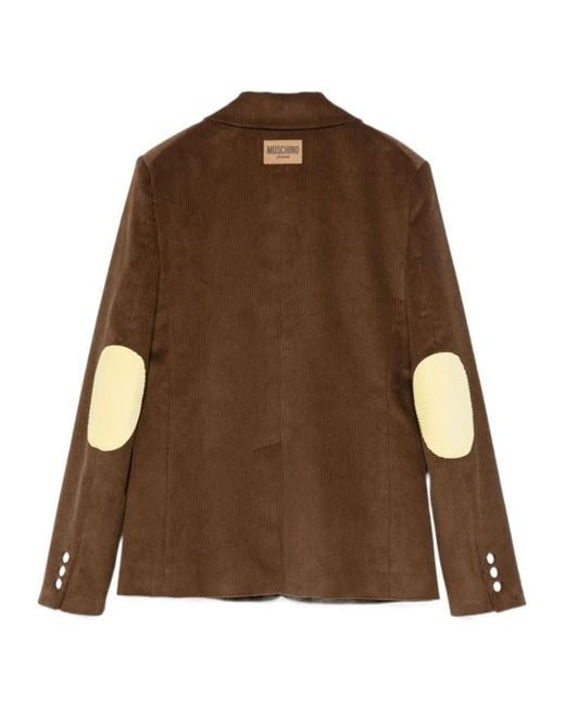 Moschino Brown Lapel Jacket
