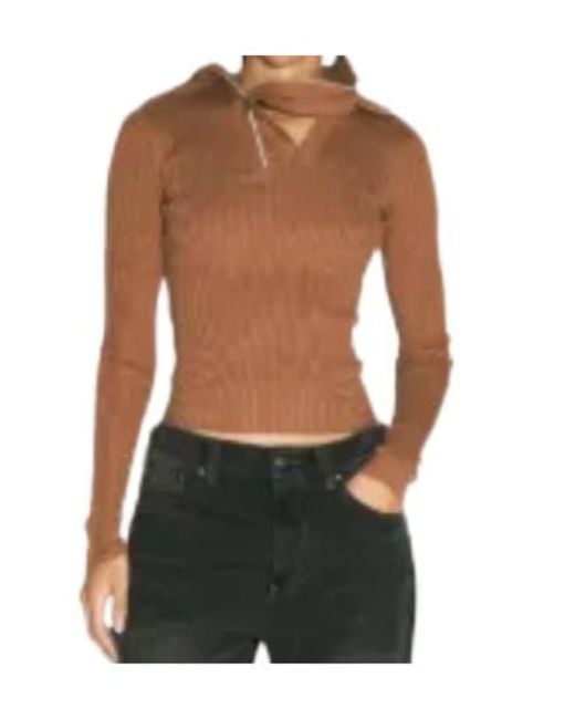 Y. Project Black Ribbed Top