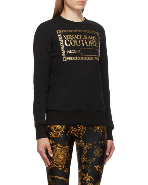 Versace Jeans Black Couture Logo Print Sweatshirt