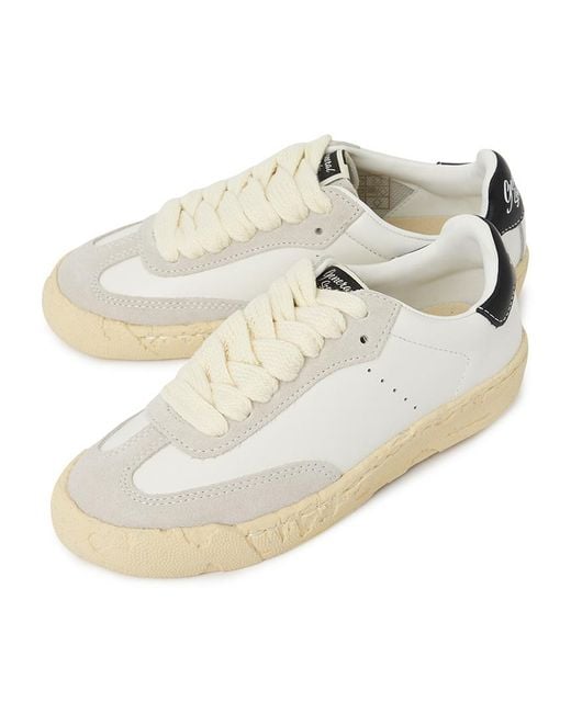 Maison Mihara Yasuhiro White Lace-Up Low-Top Sneakers for men