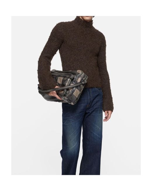 Acne Brown Hand-Knit Alpaca Sweater for men