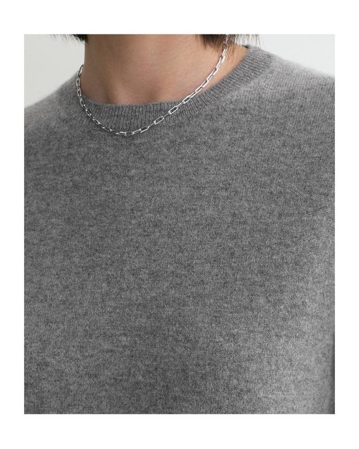 Totême  Gray Totême Crewneck Knit Sweater for men