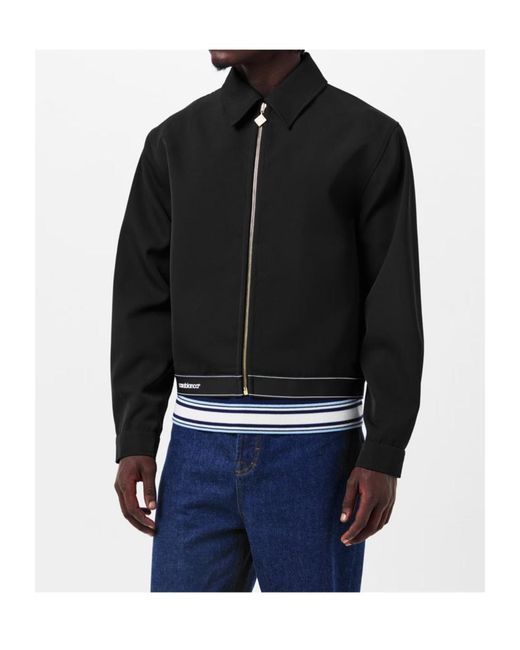 Casablanca Black Logo Zip-Up Casual Jacket for men
