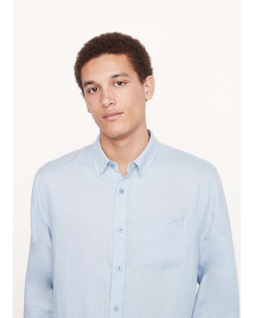 Vince Blue Long-Sleeved Shirt for men