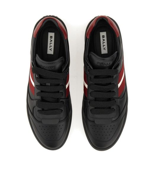 Bally Black Round-Toe Lace-Up Sneakers for men