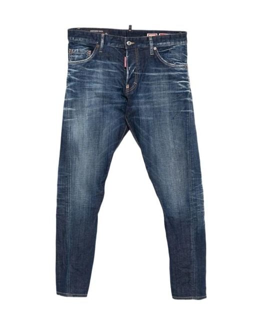 DSquared² Blue Slim Twst Distressed Jeans for men