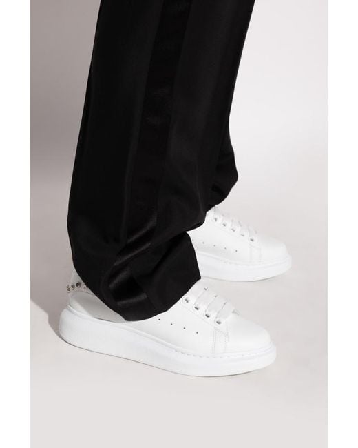 McQueen White Studded Low-Top Sneakers