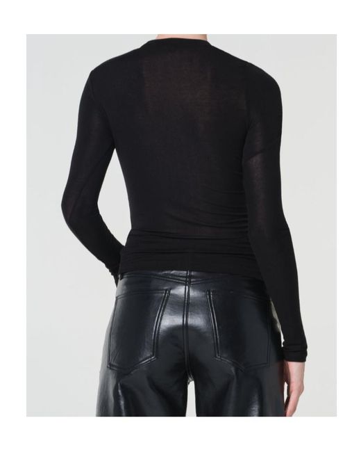 Agolde Black Lissa Long Sleeve Tee