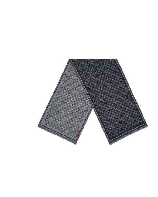 Gucci Gray Gg Wool Scarf