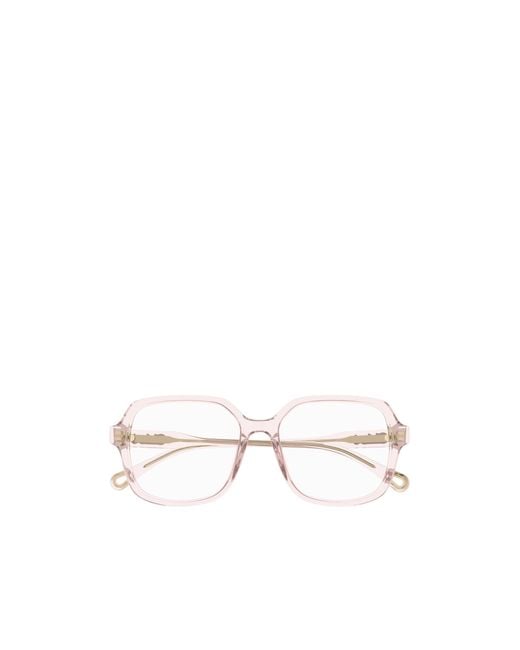 Chloé White Chloé Eyewear Square Frame Glasses
