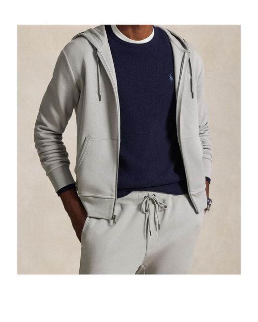 Polo Ralph Lauren Gray Full-Zip Tech Hoodie for men