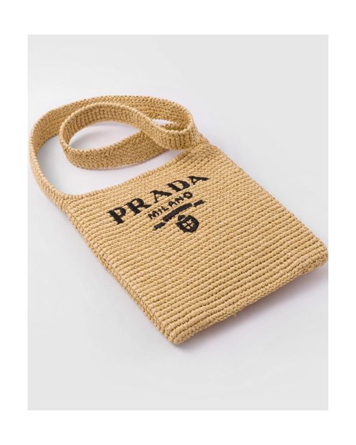 Prada Natural Raffia Tote Bag