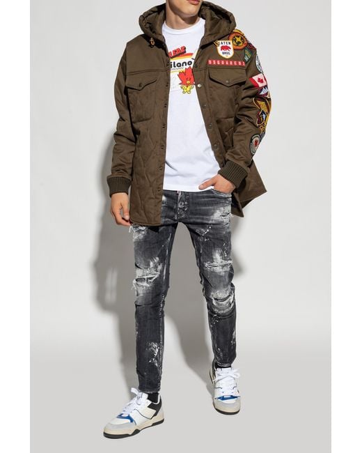 DSquared² White Spiker Low-Top Sneakers