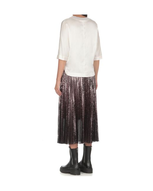 Peserico Brown Aurea Midi Skirt