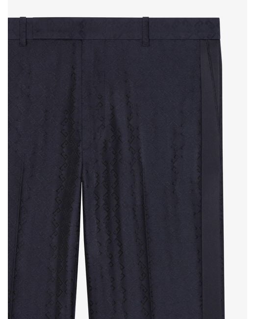Givenchy Blue Monogram Slim-Fit Pants for men