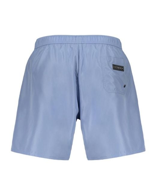 Iceberg Blue Logo Drawstring Swim Shorts for men