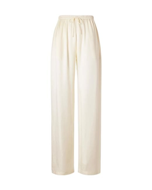Sharon Wauchob White Tuileries Satin Straight-Leg Pants