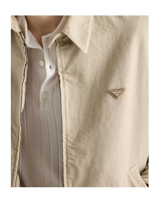 Prada Natural Old Denim Blouson Jacket for men