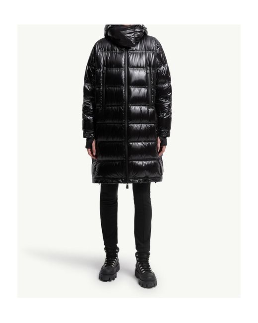 Moncler Black Rochelairs Hooded Long Down Jacket