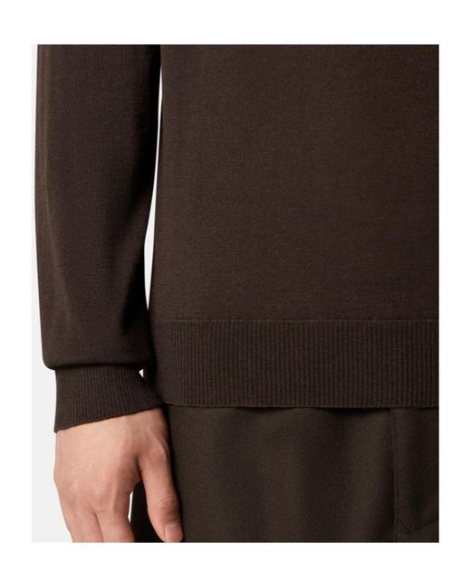 Stone Island Brown Logo Patch Roll-Neck Jumper for men