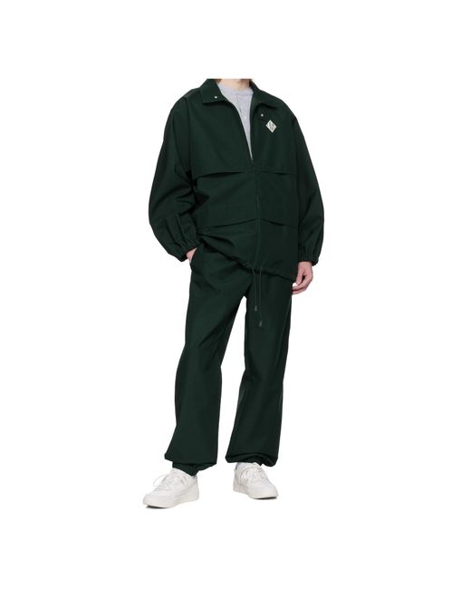 Lacoste Black Runway Oversized Twill Trousers for men