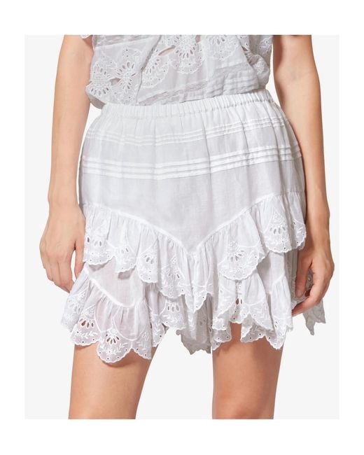 Isabel Marant White Isabel Marant Étoile Jocadia Floral Lace Shorts