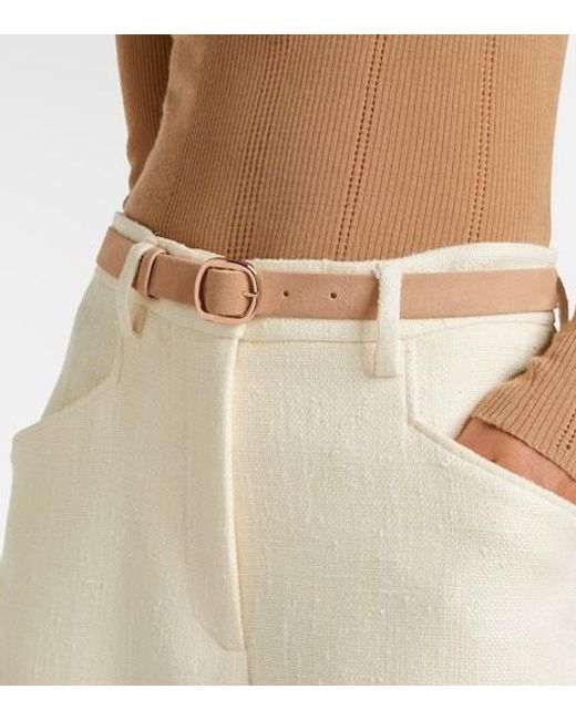 Gabriela Hearst Pink Elster Suede Belt