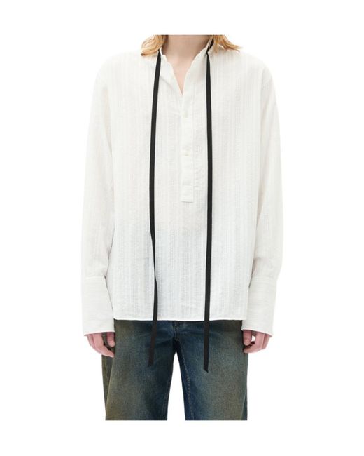 Ann Demeulemeester White Bertil Serafino Shirt for men