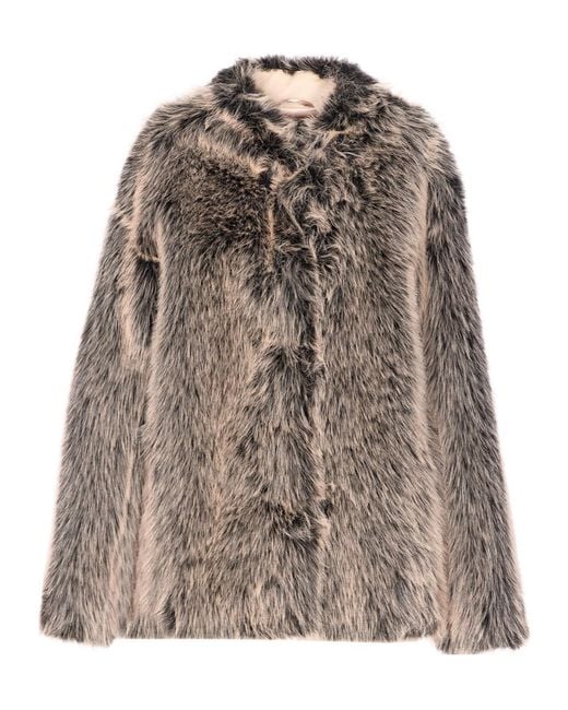 Patrizia Pepe Brown Soft Fluffy Jacket