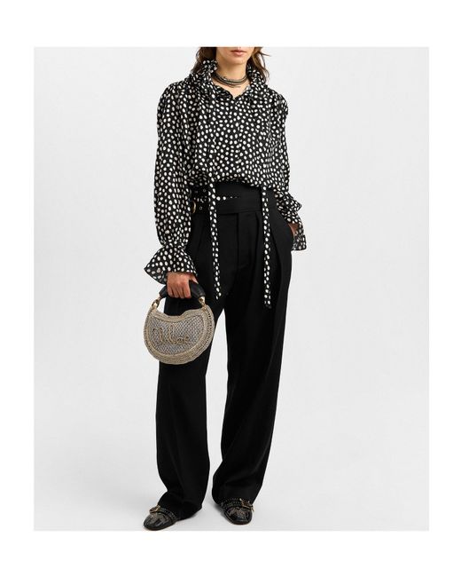 Chloé Black Polka Blouse Ld62