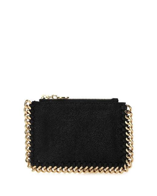 Stella McCartney Black Falabella Zipped Cardholder