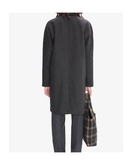 A.P.C. Black Welt-Pocket Wool-Blend Coat for men