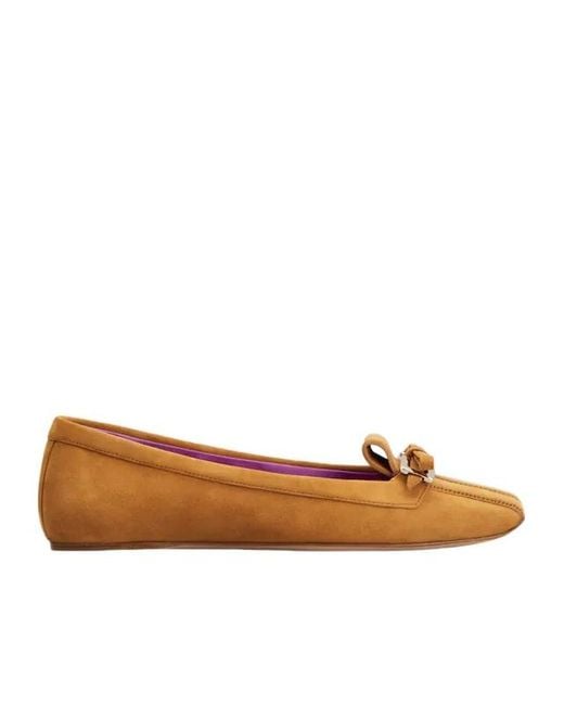 Roger Vivier Brown Virgule Ballerinas