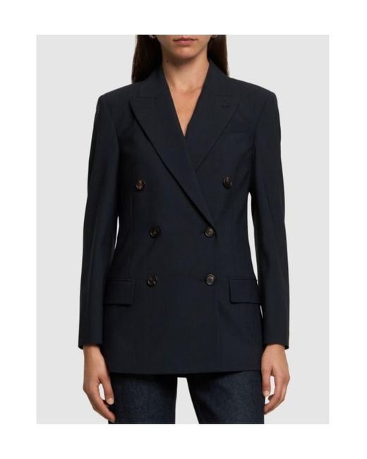 Brunello Cucinelli Blue Double-Breasted Jacket