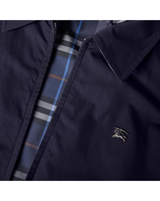 Burberry Blue Spread-Collar Hooded Jacket for men