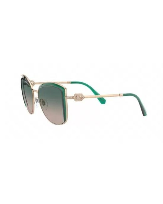 BVLGARI Green Box Logo Sunglasses