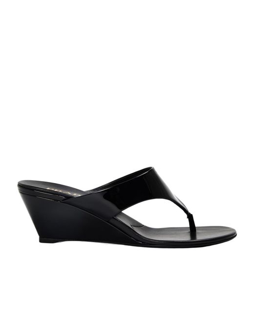 Prada Black Wedge Flip-Flops