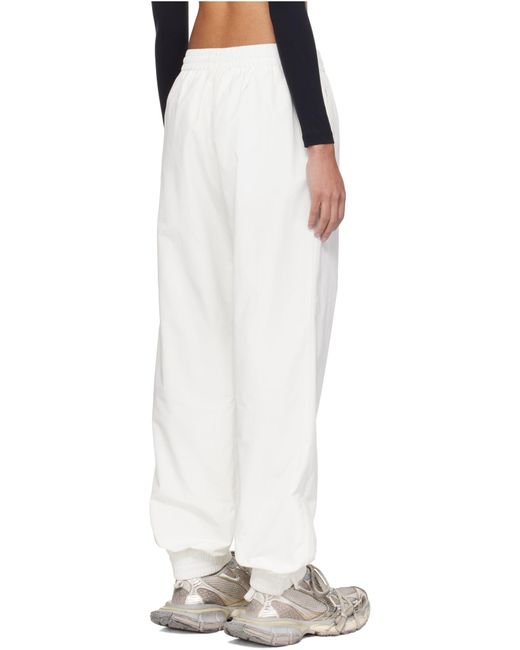 Balenciaga White Mirror-Logo Tracksuit Pants